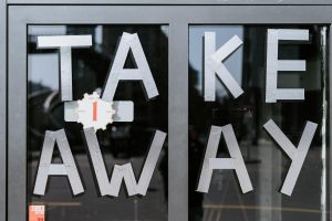 Takeaway Stroke on Shop Window